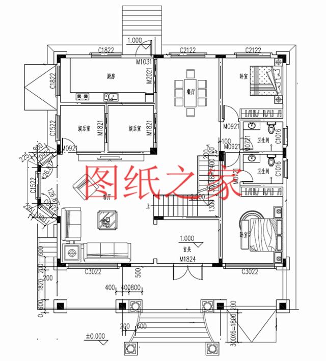 農村自建獨棟二層別墅，方正大戶型，實用又奢華！
