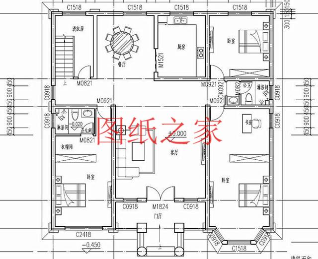 農村自建獨棟二層別墅，方正大戶型，實用又奢華！