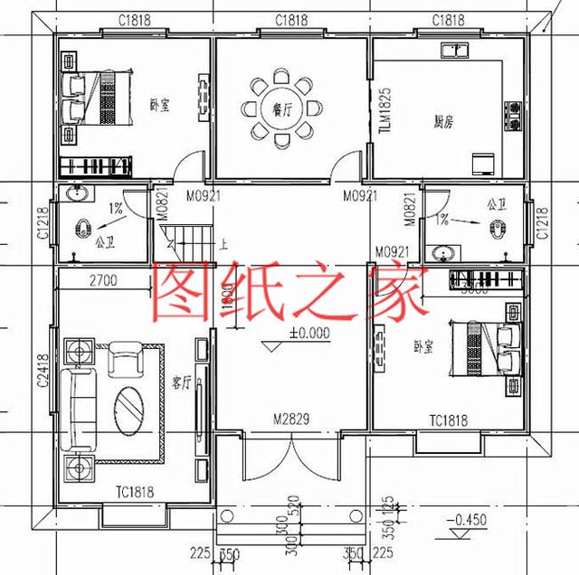 農村自建獨棟二層別墅，方正大戶型，實用又奢華！