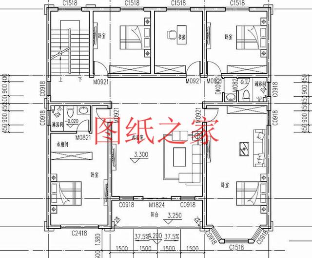 農村自建獨棟二層別墅，方正大戶型，實用又奢華！