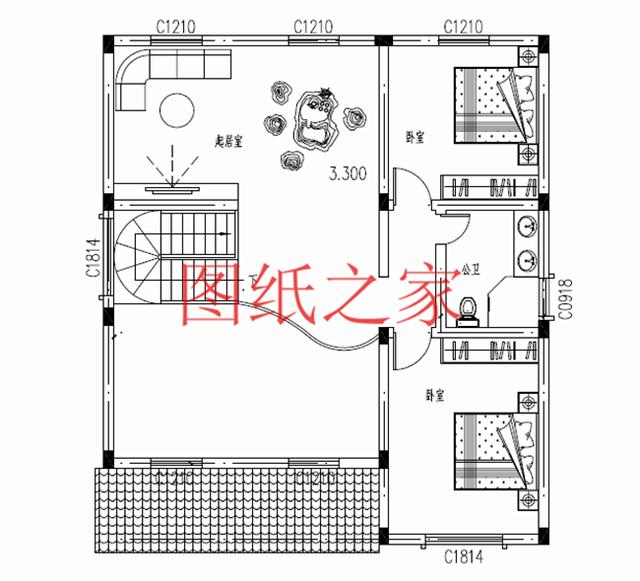 3套10X12米的農村二層別墅，占地面積小，美觀大方又實用！