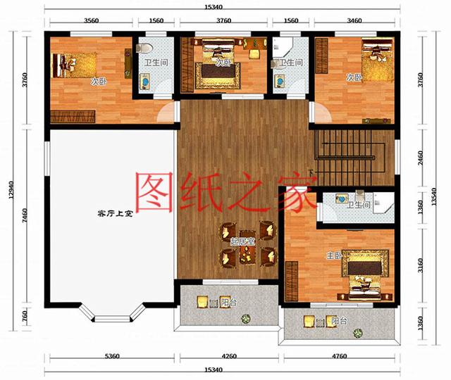 3套農(nóng)村二層別墅，15米X12米、12米X15米，你更喜歡哪個(gè)戶型？