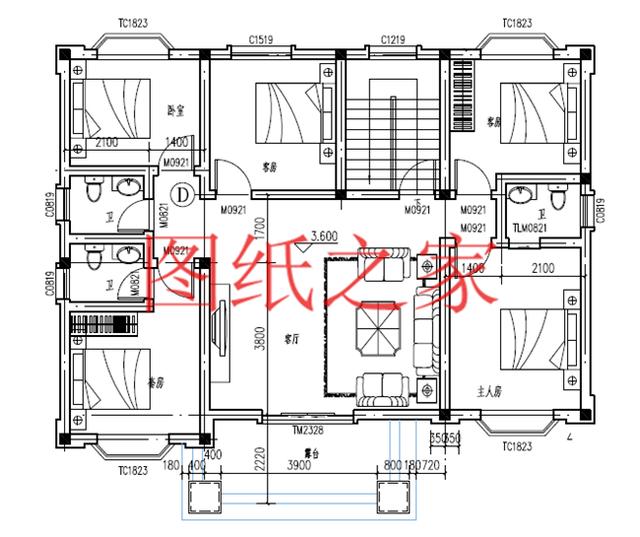 簡(jiǎn)潔實(shí)用的農(nóng)村二層別墅，非常適合宅基地是長(zhǎng)方形的家庭修建！