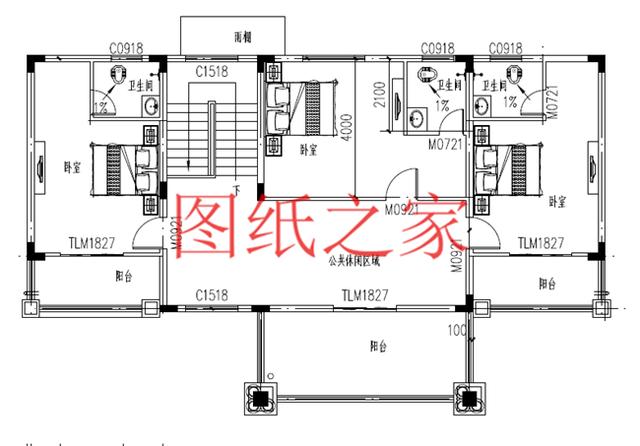 簡(jiǎn)潔實(shí)用的農(nóng)村二層別墅，非常適合宅基地是長(zhǎng)方形的家庭修建！