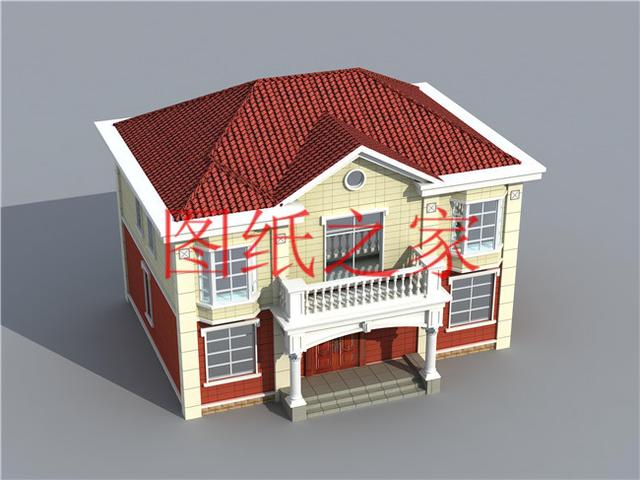 簡(jiǎn)潔實(shí)用的農(nóng)村二層別墅，非常適合宅基地是長(zhǎng)方形的家庭修建！