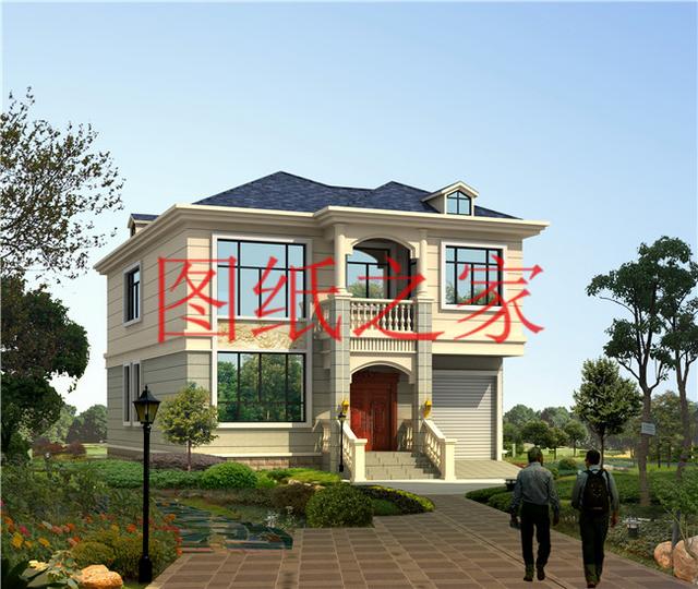 簡(jiǎn)潔實(shí)用的農(nóng)村二層別墅，非常適合宅基地是長(zhǎng)方形的家庭修建！