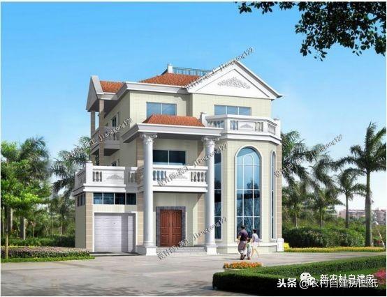 這套帶車庫和旋轉(zhuǎn)樓梯豪華三層別墅，造價(jià)花了120萬的，你覺得怎么樣？