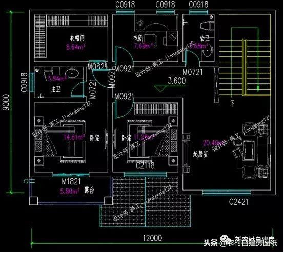 7套二三層別墅設計，都是100平，最適合農村修建的是第5套！