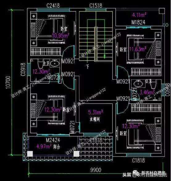 7套二三層別墅設計，都是100平，最適合農村修建的是第5套！