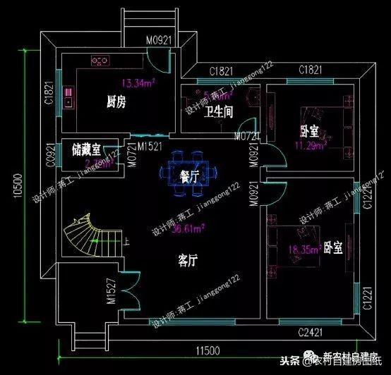 7套二三層別墅設計，都是100平，最適合農村修建的是第5套！