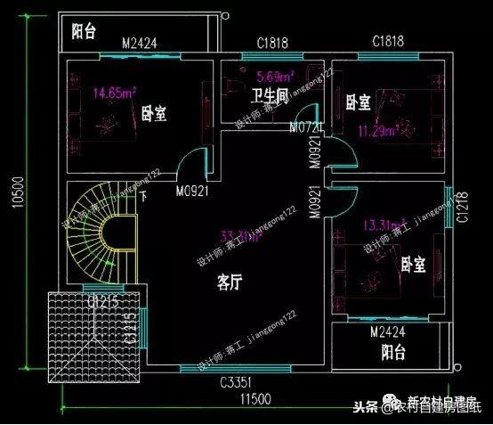 7套二三層別墅設計，都是100平，最適合農村修建的是第5套！