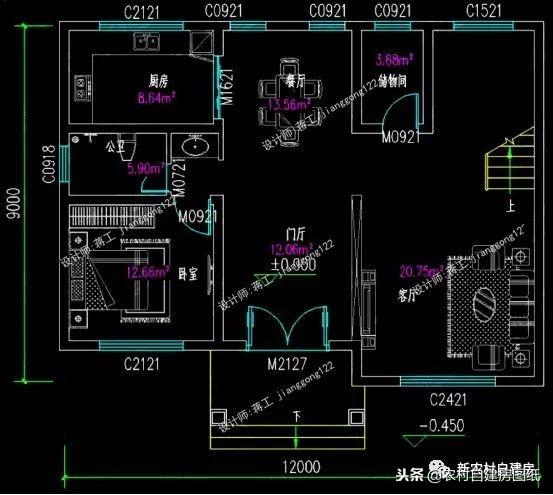 7套二三層別墅設計，都是100平，最適合農村修建的是第5套！