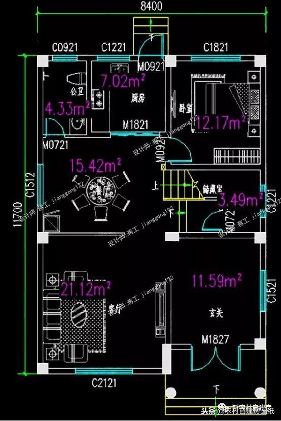 7套二三層別墅設計，都是100平，最適合農村修建的是第5套！