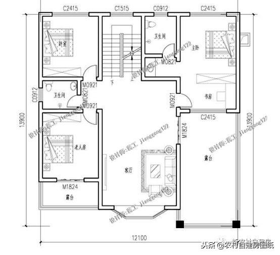 給父母建養老房，看看這5套帶煙囪的小別墅設計，柴火灶最接地氣