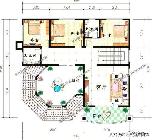 給父母建養老房，看看這5套帶煙囪的小別墅設計，柴火灶最接地氣