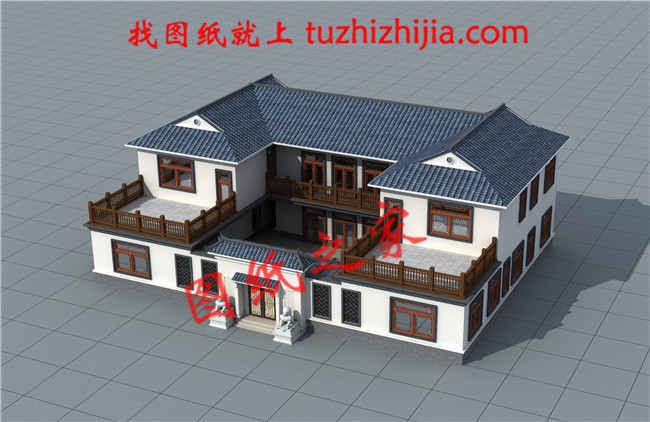 農(nóng)村兩層現(xiàn)代四合院別墅設(shè)計(jì)方案，傳統(tǒng)與現(xiàn)代的完美結(jié)合！