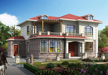 20萬(wàn)農(nóng)村二層小洋樓設(shè)計(jì)圖，帶鍋爐房，漂亮簡(jiǎn)單實(shí)用