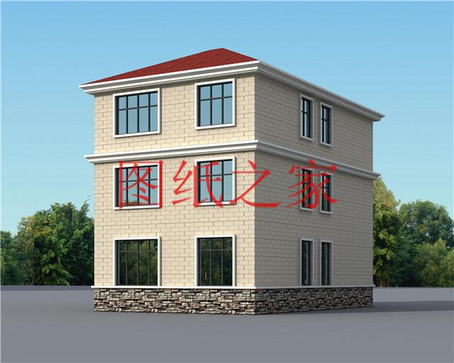 110平米的三層別墅，9X13米左右造價30萬，簡單又實用！