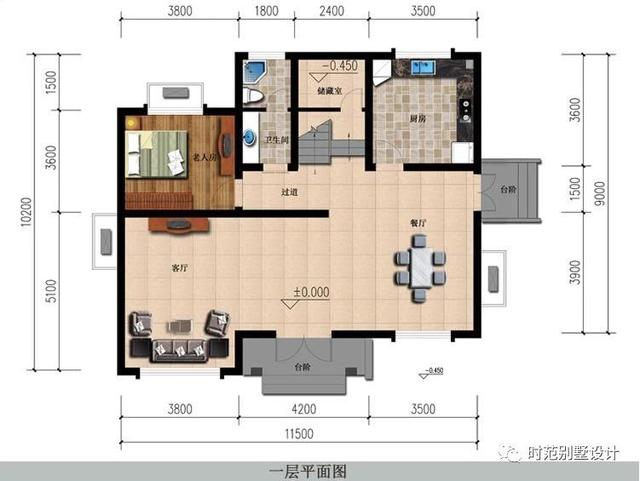 簡歐風格三層小別墅戶型設計，9X11米6室3廳，自家蓋房就選這個！