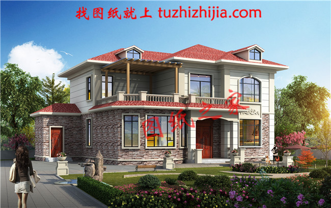 20萬農村二層小洋樓設計圖,帶鍋爐房,漂亮簡單實用