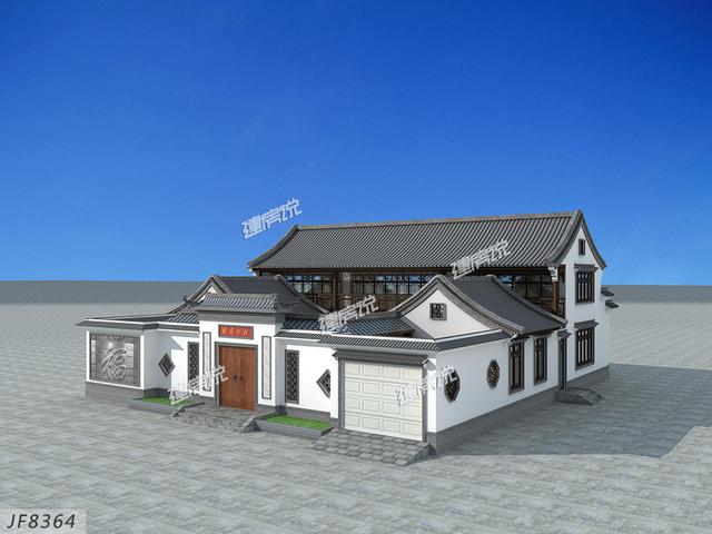 現代四合院別墅設計，有庭有院有車庫，千萬不要錯過！