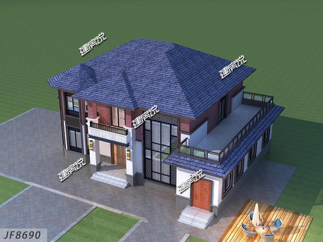 帶烤火房和土灶的二層別墅設計圖，很接地氣，農村人非常喜歡這戶型