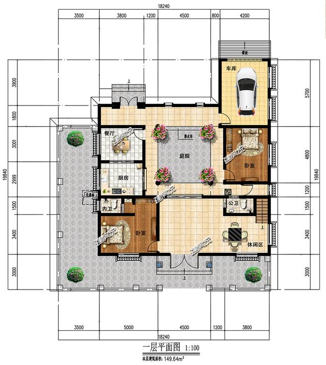 這套二層別墅設(shè)計(jì)，有庭有院還帶車庫，你確定不想要嗎