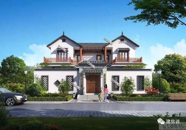 家里宅基地面積大，就蓋一棟四合院別墅，住得舒適又有面子