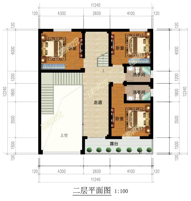 農村自建三層別墅，帶落地窗，盡顯富貴氣派