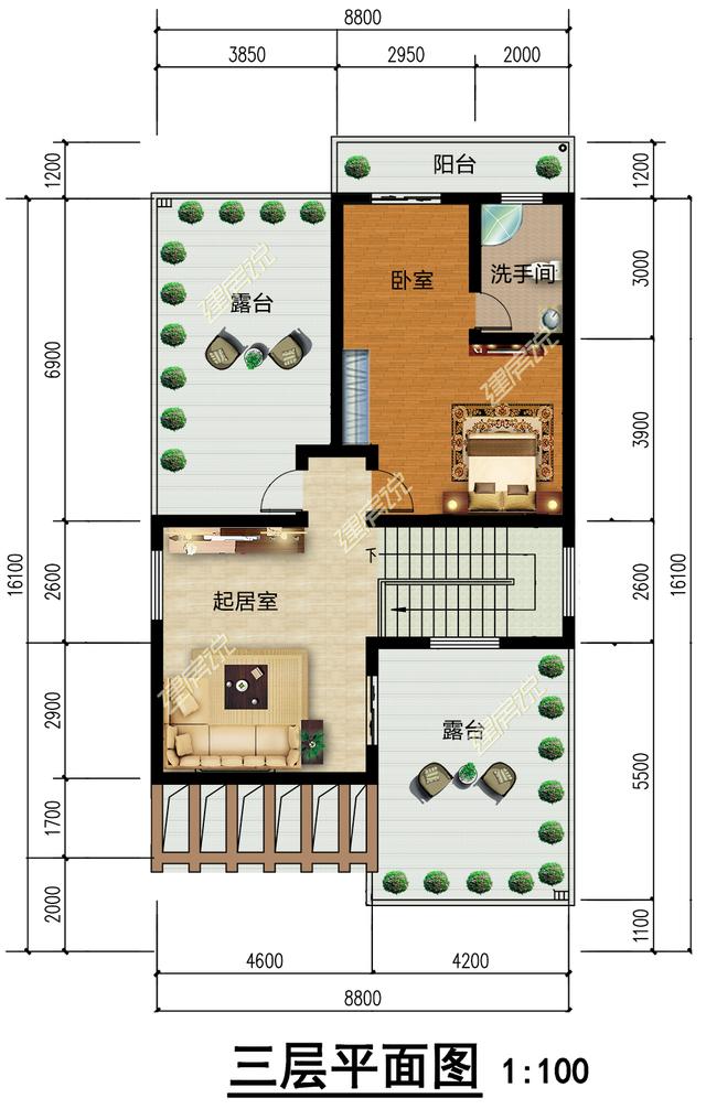 農村自建三層別墅，帶落地窗，盡顯富貴氣派