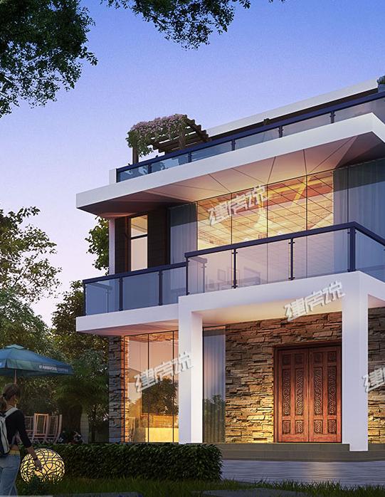 時尚現代的三層自建別墅，建起來絕對是村里最優秀的！