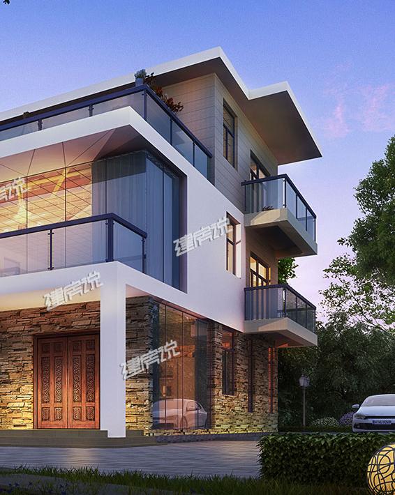時尚現代的三層自建別墅，建起來絕對是村里最優秀的！