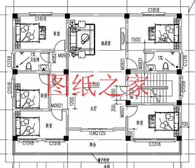 140平二層別墅，開間14米進深10米左右，四面通透、好看又實用！