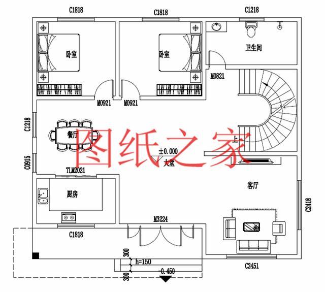 13X11米二層別墅，占地140平米造價只要25萬，非常美觀實用！