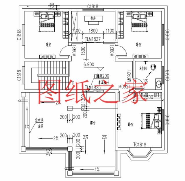 12X14米、14X12米兩種尺寸的三層別墅，適合人口較多的家庭修建！