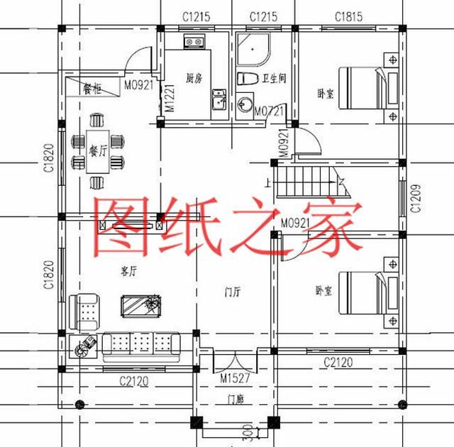 12X14米、14X12米兩種尺寸的三層別墅，適合人口較多的家庭修建！