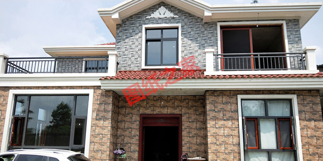 地中海風格二層別墅房屋設計圖,帶外觀效果圖