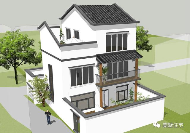 30款中式風格別墅效果圖，一二三層都有，像世外桃源一樣漂亮