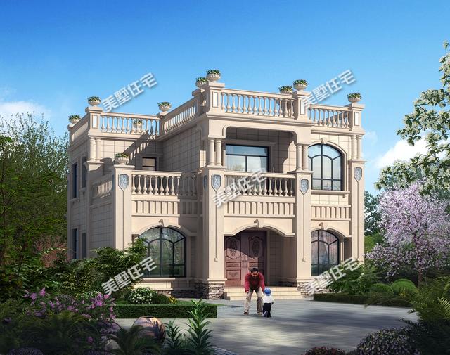 農村自建二層小別墅，帶豪華露臺20多萬就能建成，精致又漂亮！