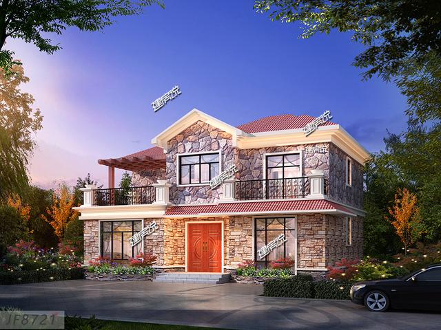 這么漂亮的二層別墅，造價只要二三十萬，實在是太劃算了！