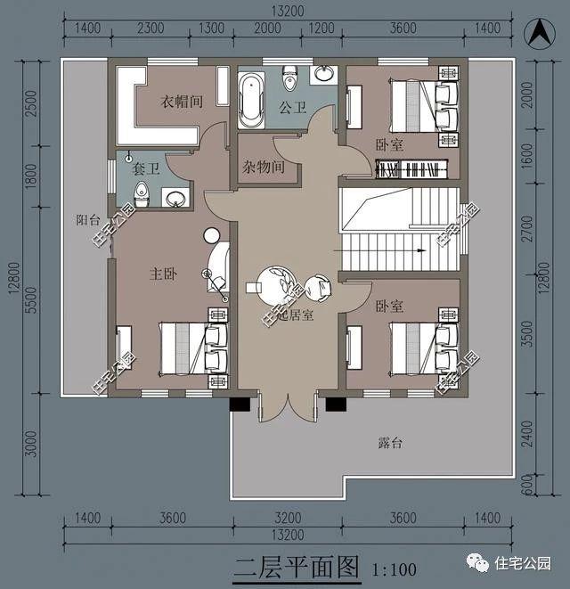 13X12米二層小別墅，浪漫優雅，回家蓋房就選這套設計