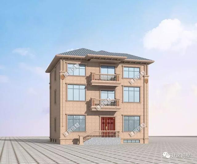 一棟建在浙江農村的三層豪宅別墅，帶地下室和大窗采光，妥妥的地標性建筑