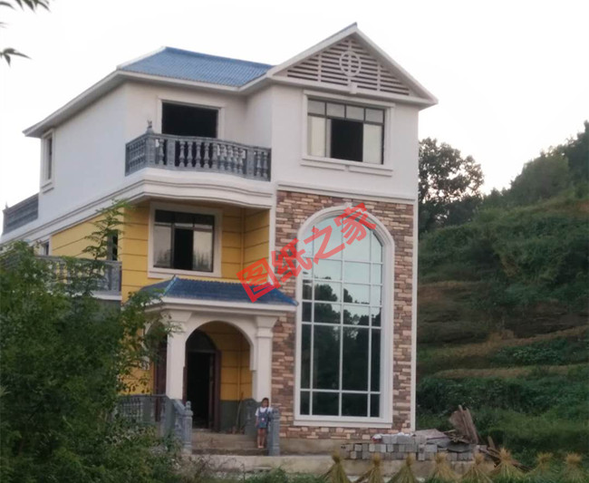 歐式三層樓中樓別墅設計圖紙帶車庫(含外觀效果圖)