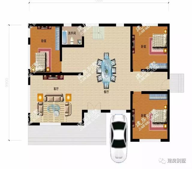 2套兩層農村自建房設計，面寬15.8米都帶車庫，第二棟屋頂設計非常特別