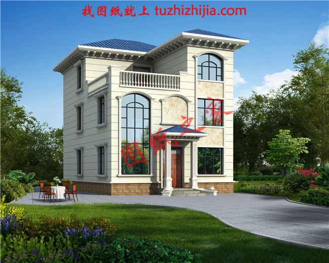 農村120方三層自建房子圖，簡單耐看、經典實用，再過20年也不落伍！