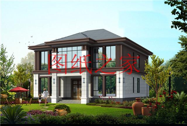 2套13X15米的田園風二層別墅，自然質樸的戶型專為農村生活設計！