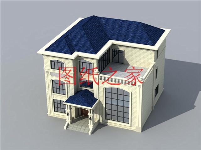 160平米三層別墅，14X13米戶型方正實用，農村自建房的首選！