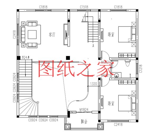 160平米三層別墅，14X13米戶型方正實用，農村自建房的首選！