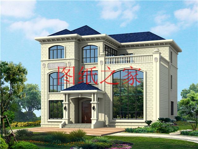 160平米三層別墅，14X13米戶型方正實用，農村自建房的首選！