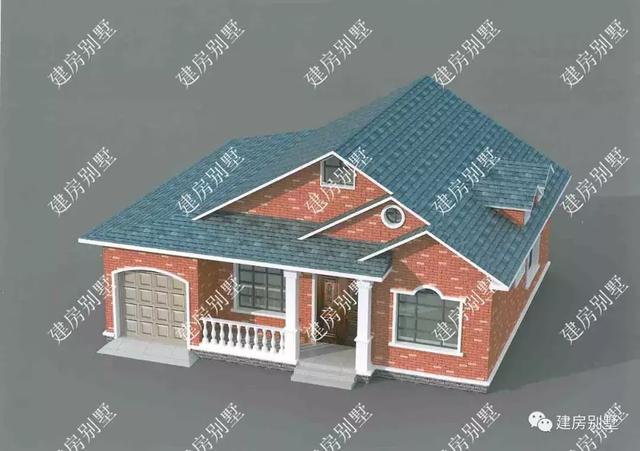 一層農村自建房設計圖，主體造價15萬左右，第二棟有3個臥室1個車庫